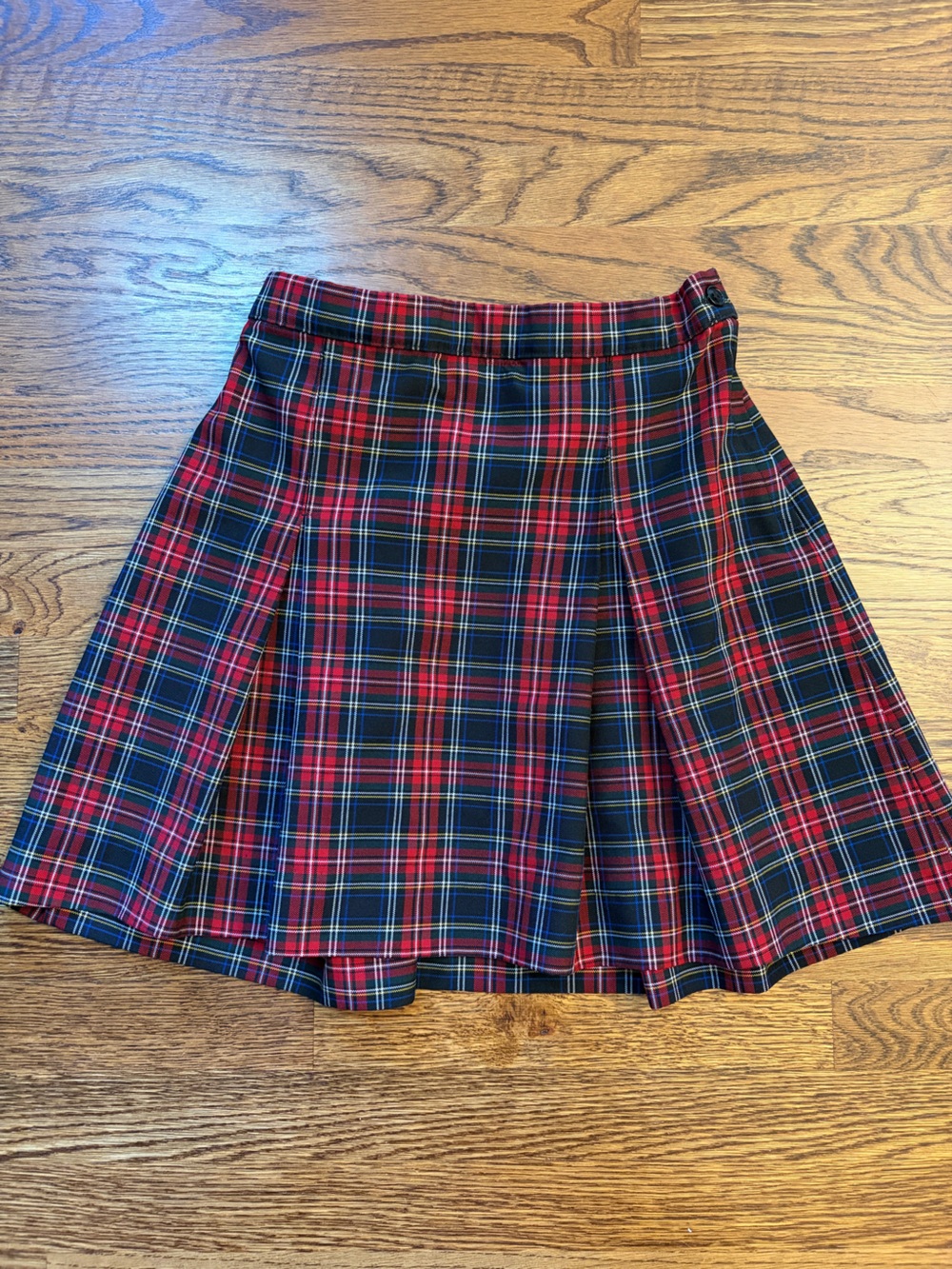 Plaid Pleated Skirt - Red/Black- XSmall, Dark Academia, Preppy,  Y2K School Girl